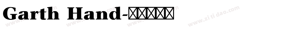 Garth Hand字体转换